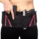 Hip Hugger 7-Pocket IWB Holster Belt for Women by CCW Tactical - Adjustable Fit, Tuckable, Fits Most Concealed Carry Handguns and Accessories, Black