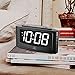 DreamSky Digital Alarm Clock with Snooze, 1.2 Inch Clear Led Digit Display with Dimmer, Simple Operate, Plug in Clock for Bedroom. (Black + White)