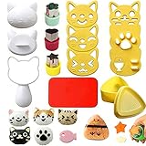 Cute Cat Rice Ball Molds 6 Sets Sushi Molds Bento