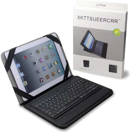 XKTTSUEERCRR 10 10.1 Universal PU Leather Case w/ Removable Detachable Wireless ABS Bluetooth Keyboard For SONY Xperia Tablet S SONY Xperia Tablet Z