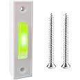 LED Lighted Doorbell Button Wired, Door Bell Ringer Push Buttons Replacement Wall Mount Door Chime Opener Switch, Doorbell Cover with Light, Door Bell Push Buttons LED Door Chim
