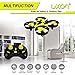 Mini Drone Headless RC Quadcopter 2.4GHz 4CH 6 Axis Remote Control Helicopter Indoor/Outdoor Flying Small Airplane with One Key Return for Beginner (Yellow)