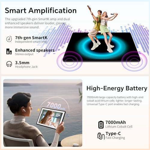 TECLAST P50T Tablet 11 Inch Android 16 Tablet 90Hz, 2GHz Octa-Core CPU, Gemini AI, 12GB RAM+128GB ROM(TF 5TB), 7000mAh, 5G WiFi, Widevine L1, GPS, 13MP+5MP/3.5MM/BT5/OTG, Tablets with Pencil, 2026