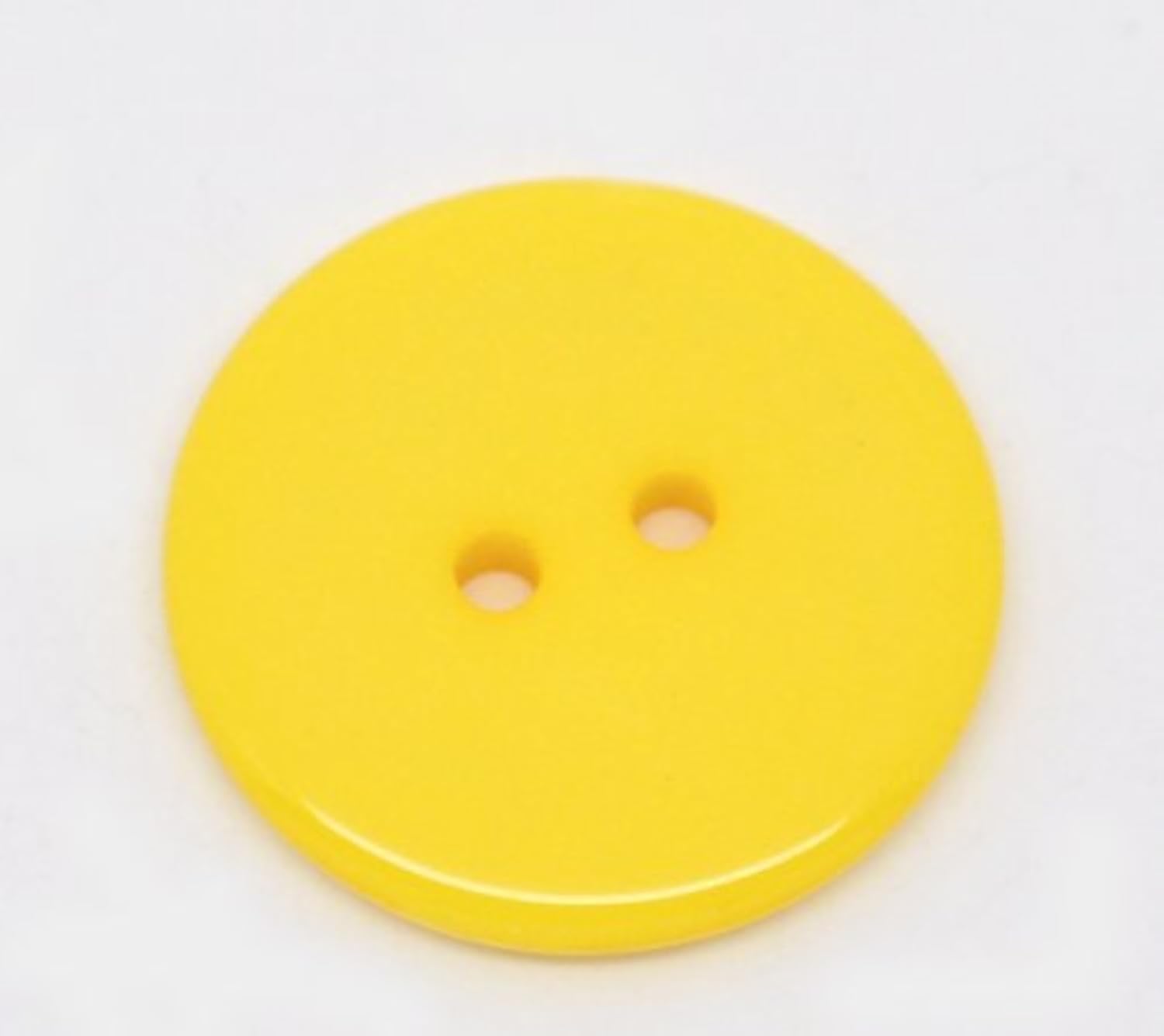 100 Yellow Round 23mm Resin Buttons with 2 Sewing Holes. for Clothes Making, Art, Scrapbooking, and Many Other Crafts — image 1
