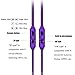 In-ear Earbuds, Costyle 2-Pack Nylon Braided No Tangle Noise Isolating Earphones headphones with Microphone Control Remote Button for iPhone, iPad, Samsung Galaxy Note, HTC, Tablet(Purple+Red)