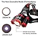 EMIDO Zoomable LED Headlamp,4 Modes Super Bright Headlight,Waterproof Flashlight Torch Headlamps,18650 Rechargeable Batteries for Reading Outdoor Running Camping Fishing Walking