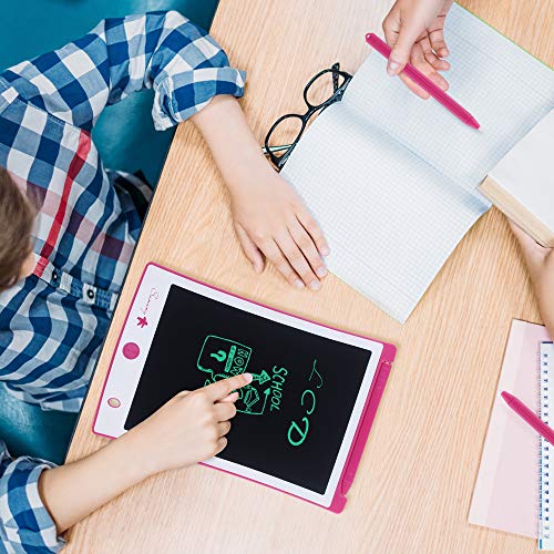 LCD Writing Tablet, Electronic Drawing Board and Doodle Board Gifts for Kids at Home and School (Pink)