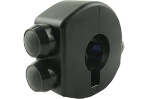 TADAFA Three Buttons Motorcycle Handlebar Switch Aluminum Turn Signal Horn Headlight Starter Power Control Switch for 7/8 inch Handlebar Bobber Cafe Racer Chopper(Fit 7/8 inch Handlebars, Black)