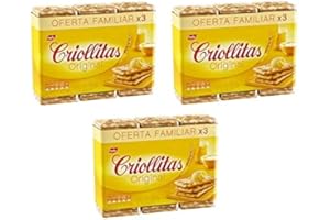 TERRABUSI BAGLEY Criollitas Original Pack Familiar 3 x 100 gr. c/u - 300 gr. | Water Crackers Family Pack 3 units of 3.53 oz each. 3 PACK.