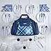 VonShef 6 Person Deluxe Picnic Holdall Bag with Cooler Compartment Includes Plates, Cutlery, Glasses & Tableware