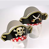 US Toy Pirate Captain Cardboard Party Hats Costume (1 Dozen)