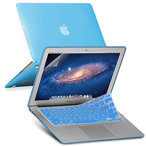 GMYLE Aqua Blue Soft-Touch Frosted Hard Case for for MacBook Air 13 inch (Model:A1369/ A1466)