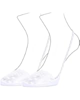 Bella Moda Women's Lace No Show Non-skid Boat Socks Set Of 5