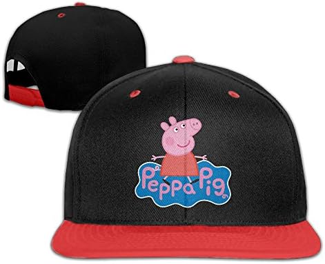 WSYL88 Peppa Pig Baby Adjustable Snapback Hip Hop Trucker Hats Red