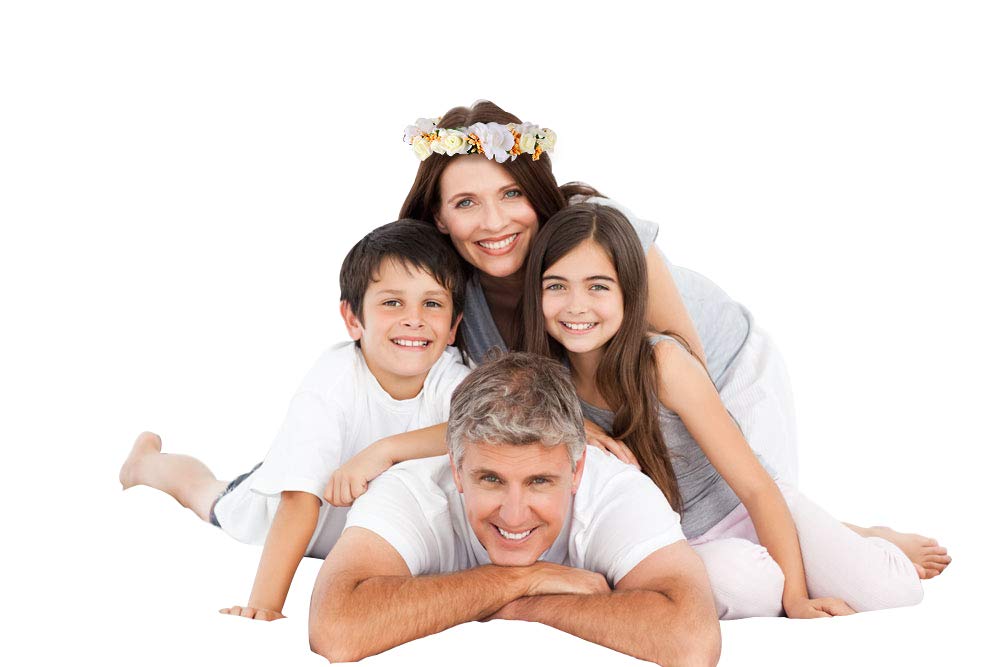 Nature Flower Headband Crown with Floral Wrist Band For Wedding Festival Party