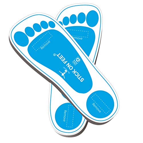 Blue 60 Pairs(120feets) Premium Disposable Stick on Feet Spray Sunless Tanning Sole Protector
