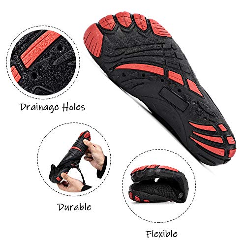 hiitave Men Barefoot Water Shoes Beach Aqua Socks Quick Dry for Outdoor