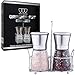 Premium Salt and Pepper Grinder Set of 2 - Salt and Pepper Shakers Mill, Stainless Steel Adjustable Coarseness Great Gift Set - Salt Grinders and Pepper Mill Shaker Mills Set (Stainless Steel)