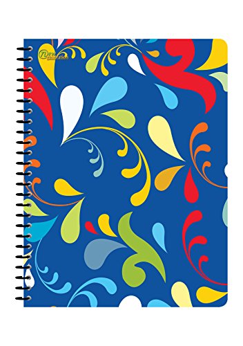 New Generation - Floral - 1 Subject 70 Sheets 8" x 10.5" wirebound Spiral Notebook , 6 PACK ,COLLEGE Ruled , Heavy Duty covers ,3 Hole Punch (6 PACK SPIRAL NOTEBOOK COLLEGE RULED) - Thumbnail 6