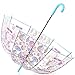 HAOCOO Unicorn Clear Umbrella, Bubble Transparent Fashion Dome Auto Open Umbrella Windproof for Outdoor Weddings (Blue)