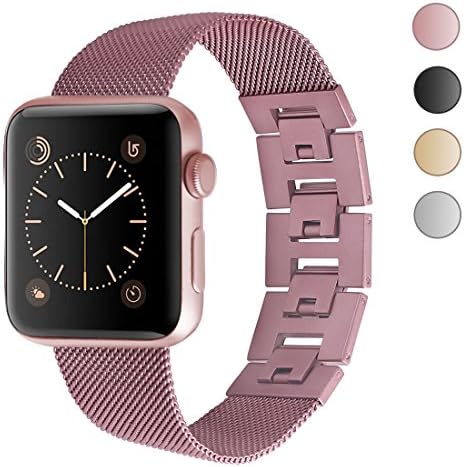 Apple Watch Band 38mm Rose Gold Replacement Wristbands, Yisdo Stainless Steel Milanese Loop iWatch Bands for Women Series 3/2/1 Adjustable Bracelet Strap with Hand Removable Links