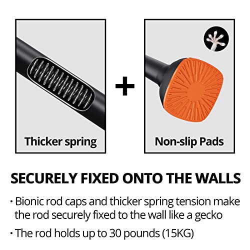 Matte Black Shower Curtain Rod No Drill, 4572 Inch Adjustable Never