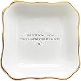 BAT TRANG Ceramic Jewelry Dish-Wedding Gifts for Mom-Mother of The Bride Gift from Bride-Mother of The Groom Gift-Mom Birthday Gift from Daughter (Bonus Mom)