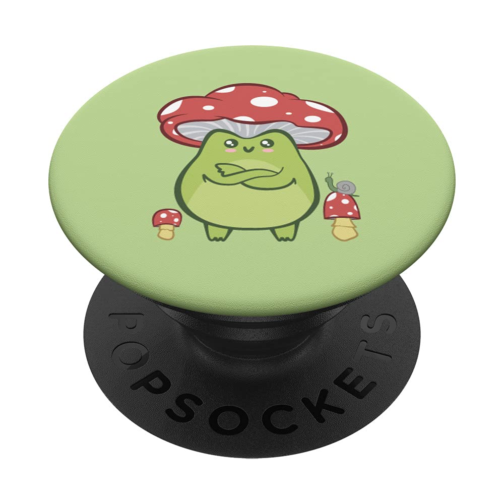 Frog With Mushroom Hat PopSockets Swappable PopGrip