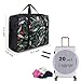 Foldable Travel Tote Bag Waterproof High Capacity Portable Storage Luggage Bag (Green Leaves)