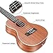Ranch Left handed Concert Ukulele 23 inch Professional Wooden ukelele Instrument with Padded Ukele Gig Bag