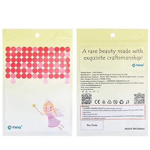 E-TING Lot 15 Artikel,5 Sets Fashion Casual Wear Kleidung Outfit mit 10 Paar Schuhe für Mädchen Puppe Random Style(Kleidung und Hochzeitskleid und Kurzer Rock)(Puppe Nicht Enthalten)