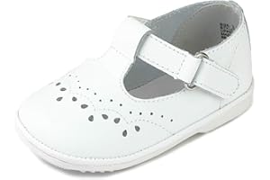 L'AMOUR Birdie Leather T-Strap Stitched Mary Jane | Baby Shoes