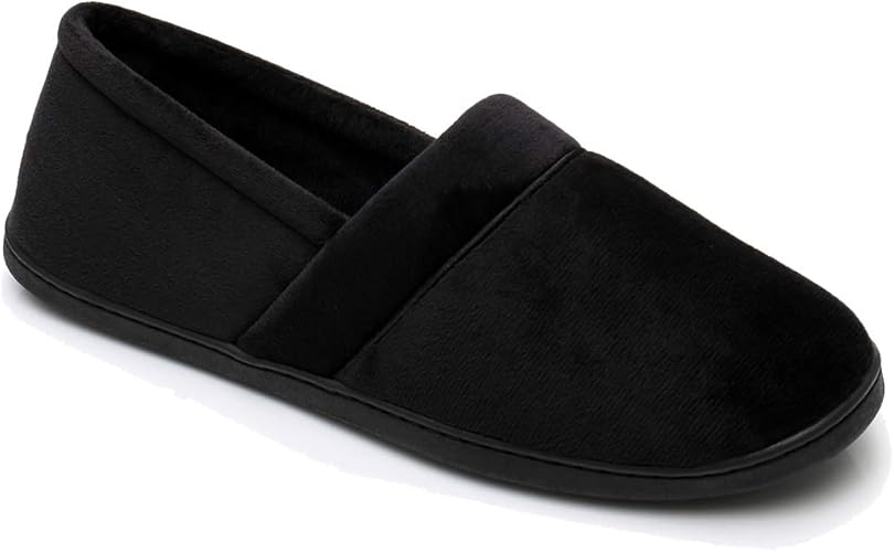 Real Fancy Women S Memory Foam Velvet Slippers Warm Non Slip House Shoes Indoor Outdoor Sole