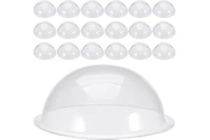 Mobestech 50Pcs Transparent Half Dome Covers 3.54In Clear Plastic Domes for DIY Crafts Shaker Dome Cover Candy Holder Garden 