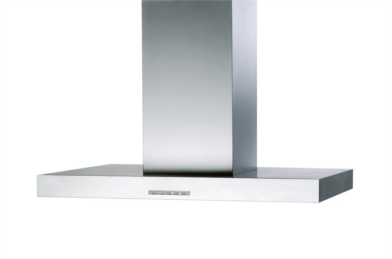 Bielmeier V875394 Island Cooker Hood, 90 cm, Stainless Steel