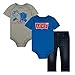 Levi's Baby Boys' First 3-Piece Bodysuits and Leggings Box Set, Jailhouse Rock, 3/6M