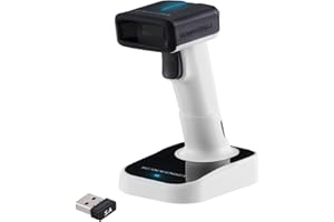 ScanAvenger Wireless Portable 1D&2D with Stand Bluetooth Barcode Scanner: Hand Scanner 3-in-1, Cordless, Rechargeable Scan Gun for Inventory - USB Bar Code/QR Reader (1D&2D Upgraded Next Gen Stand)