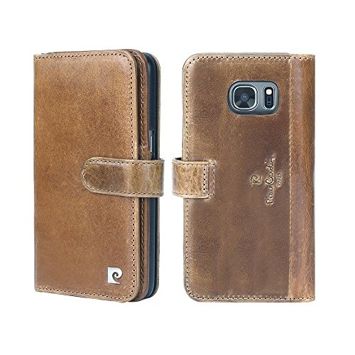 Capa Samsung Galaxy S7 Pierre Cardin Couro Legítimo Carteira Marrom