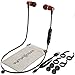 Symphonized XTC Wireless in-Ear Headphones - Bluetooth 5.0, Red, 6-8 Hours Playtime, Wooden Housing, Sports Earbuds with Earhooks, Noise Isolating, Comfortable Fit, Universal Compatibility
