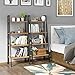 Homfa Ladder Shelf 4 Tier Vintage Bookshelf Bookcase Multifunctional Plant Flower Stand Storage Shelves Rack Wood Look Accent Metal Frame Modern Furniture Home Office
