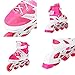 Tuko Adjustable Inline Skates for Girls with Protective Pads (Little kid 12M/13M/1M)