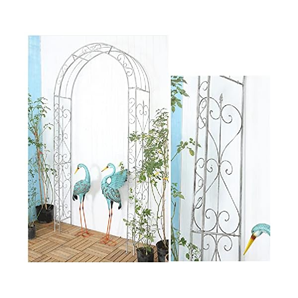 LYBC Retro Eisen Garten-Rosenbogen,Rankhilfe Rankgestell Torbogen Rankgitter Pergola Spalier Rosenspalier,Gartendeko,B… – Bild 4