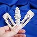 Pearl Hair Clips for Women Girls -La'prado 4pcs Large Bows/Clips/Ties for Birthday Valentines Day Gifts Bling Hairpins Headwear Barrette Styling Tools Accessories
