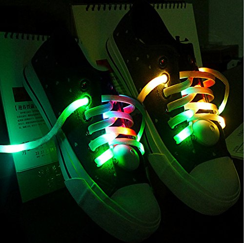APEXPOWER 6 Pairs LED Shoelaces Lgihts Up 3 Modes Waterproof Shoes Laces 6 Colors Shoestring for Party Hip-hop Dancing Cycling Hiking Skating Decorations - Thumbnail 3