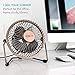 OPOLAR 4 Inch USB Small Desk Fan, Ultra-Quiet Design, with 360 Rotation, 3.8 ft Cable, Portable Cooling for Home & Office,Brown