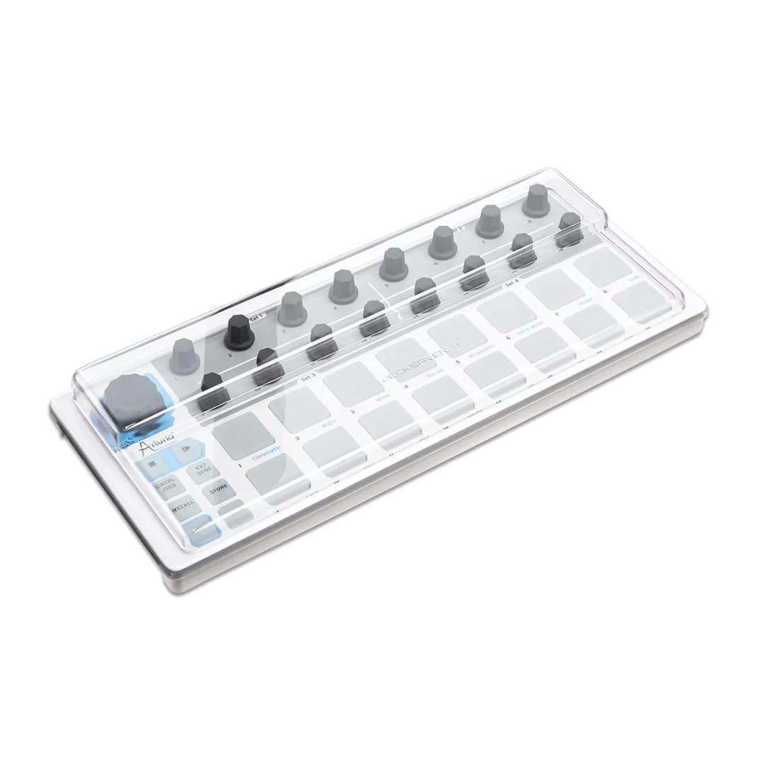 Decksaver LE Cover for Arturia Beatstep - Super-Durable Polycarbonate Protective lid in Smoked Clear Colour, Made in The UK - The Producers' Choice for Unbeatable Protection