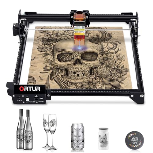 ORTUR Laser Master 2 S2 LU2-2, 2100mW Laser Engraver Machine, 0.06mm Fixed-Focus Eye Protection Compressed Spot, Laser Class 4
