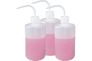 16oz Wash Bottle, Chetexus 500ml Plastic Squeeze Bottles, Safety Lab Wash Bottle with Measurement for Scientific Lab, Gardeni