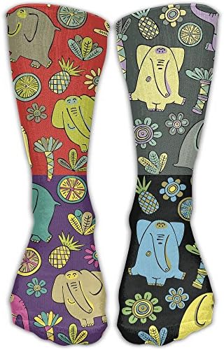 Playing Elephant Men And Women Casual Socks (1 Pair) Home 3D Printing Socks Sports Stretch Compression Socks For Stocking