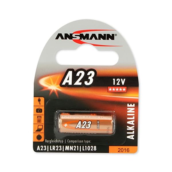 ANSMANN Alkaline Batterie A23 (12V) für Garagentoröffner, Alarmanlage, Funkauslöser für Kamera, Messgeräte, Klingel usw..